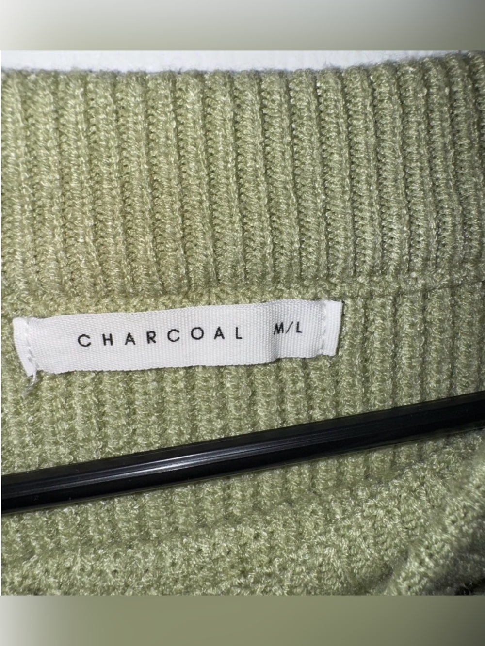 Olive Green Women's Oversized Knit Sweater- M/L - Picture 3 of 4